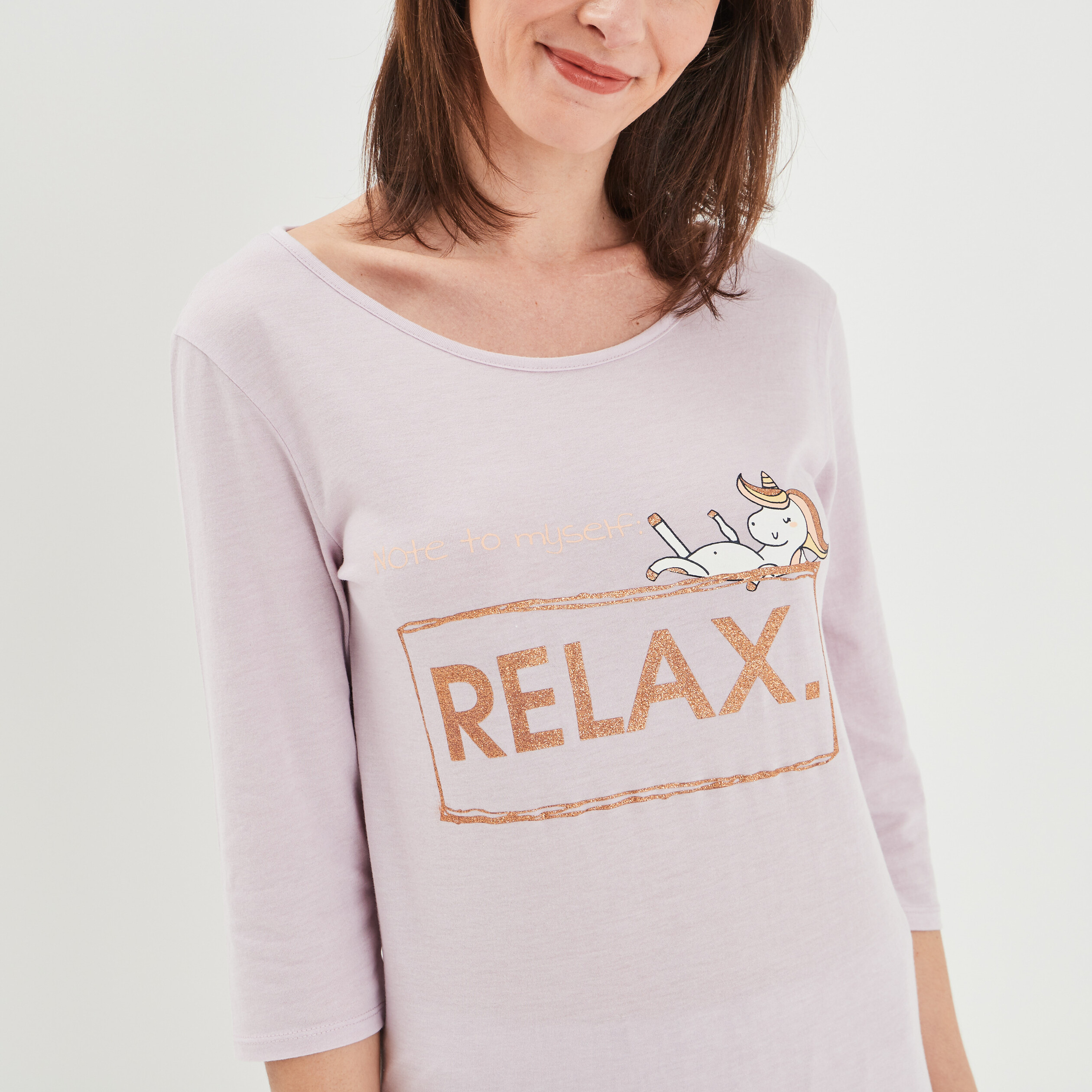 Ensemble pyjama 2 pièces parme femme | La Halle