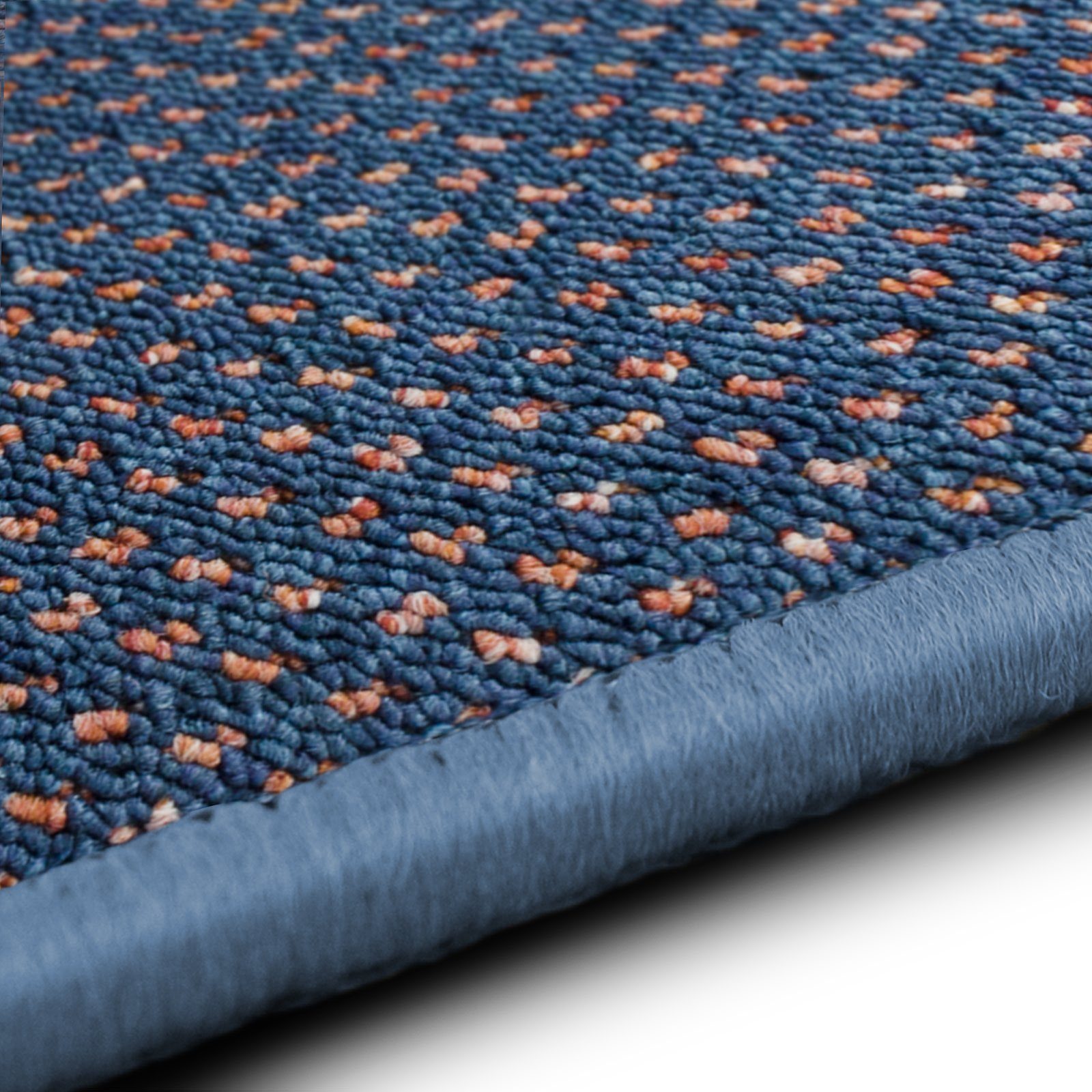 Bettumrandung Ponto Blau, 3 Größen, Bettvorleger Floordirekt, Höhe 6.5 mm, (3-tlg)