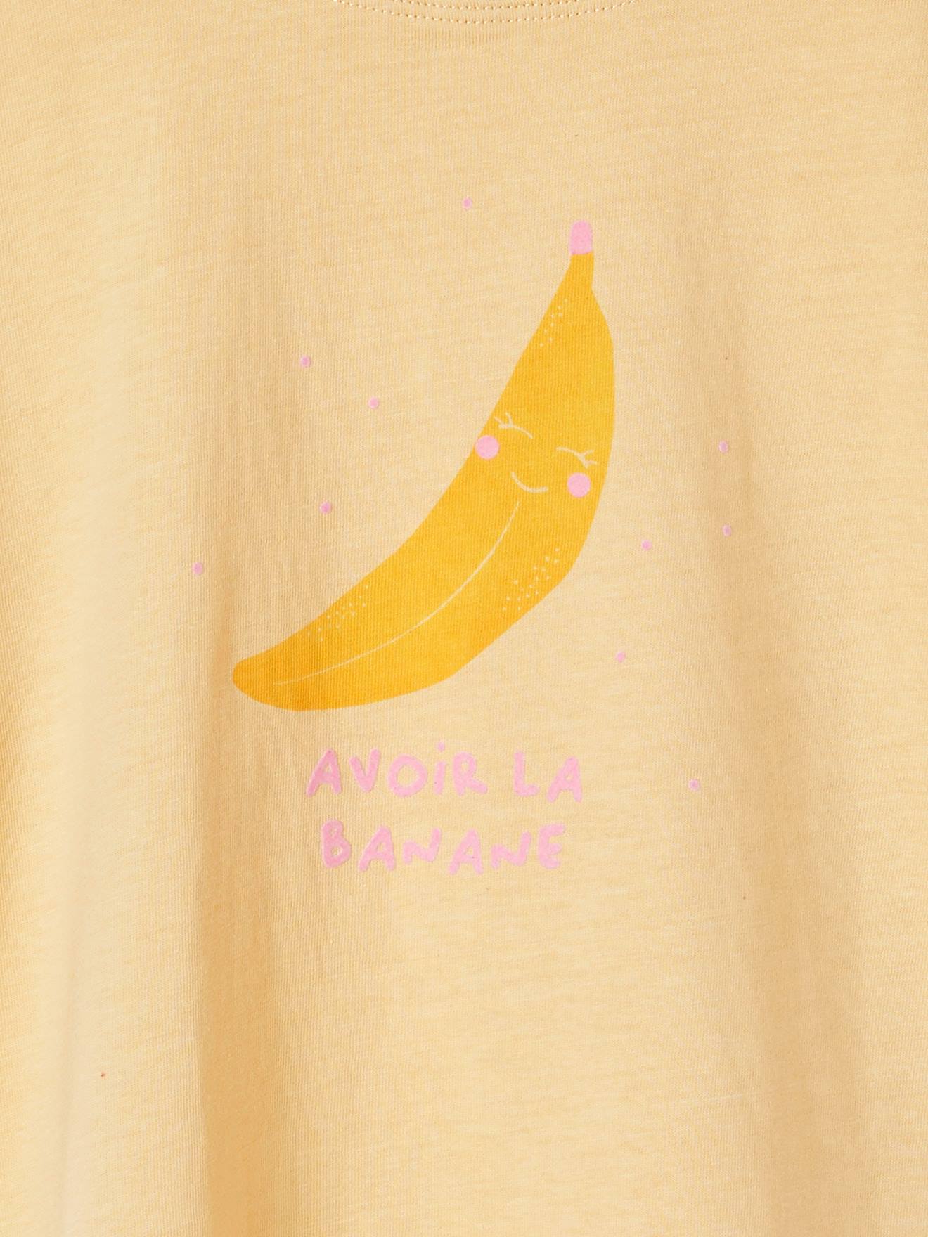 Vertbaudet Mädchen T-Shirt mit Recycling-Baumwolle - hellgelb
