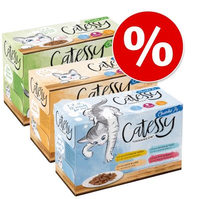 12 x 100 g Catessy Häppchen in Sauce oder Gelee Mix zum Probierpreis!