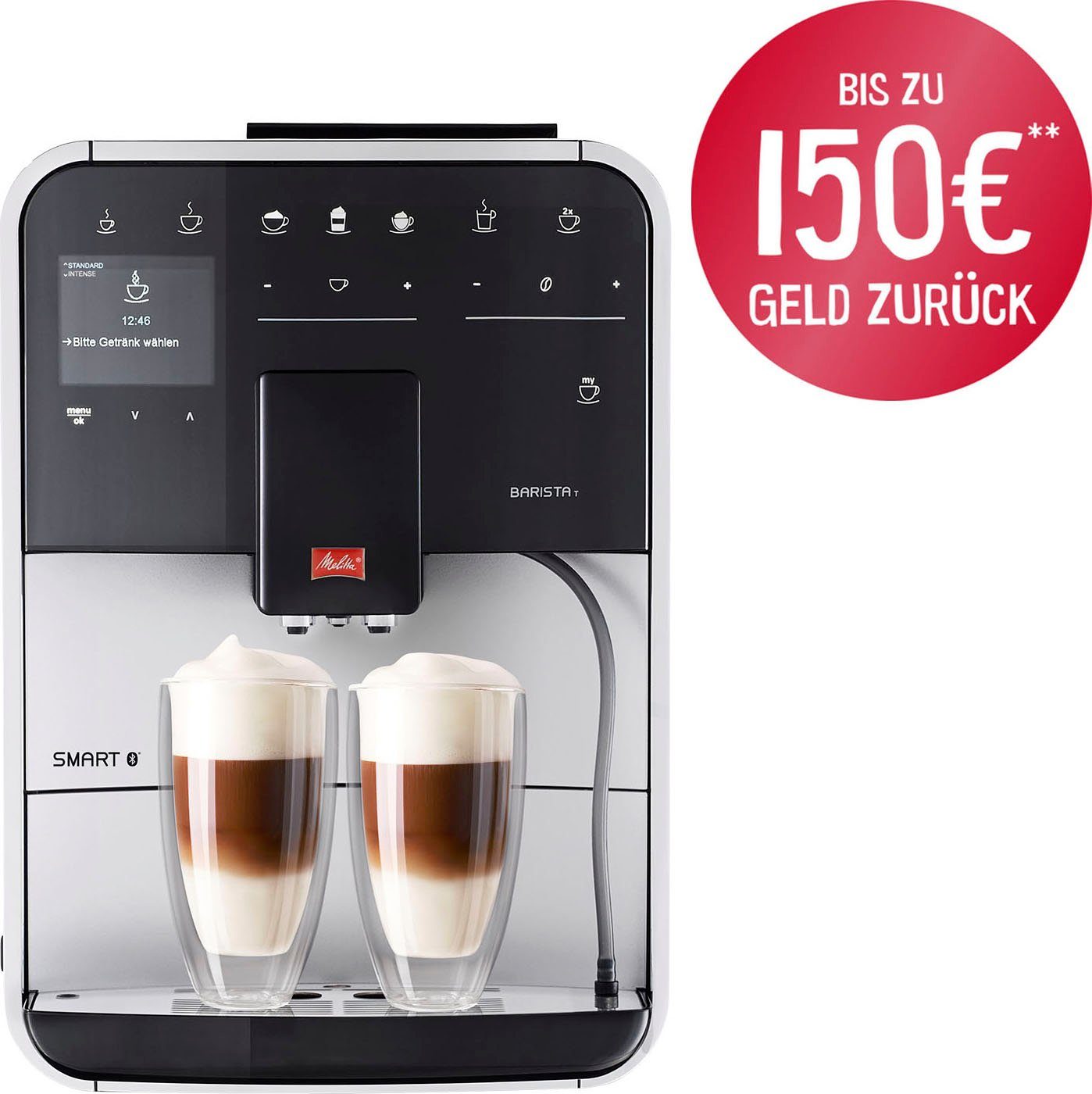 Melitta Kaffeevollautomat Barista T Smart® F831-101, 4 Benutzerprofile&18 Kaffeerezepte, nach italienischem Originalrezept