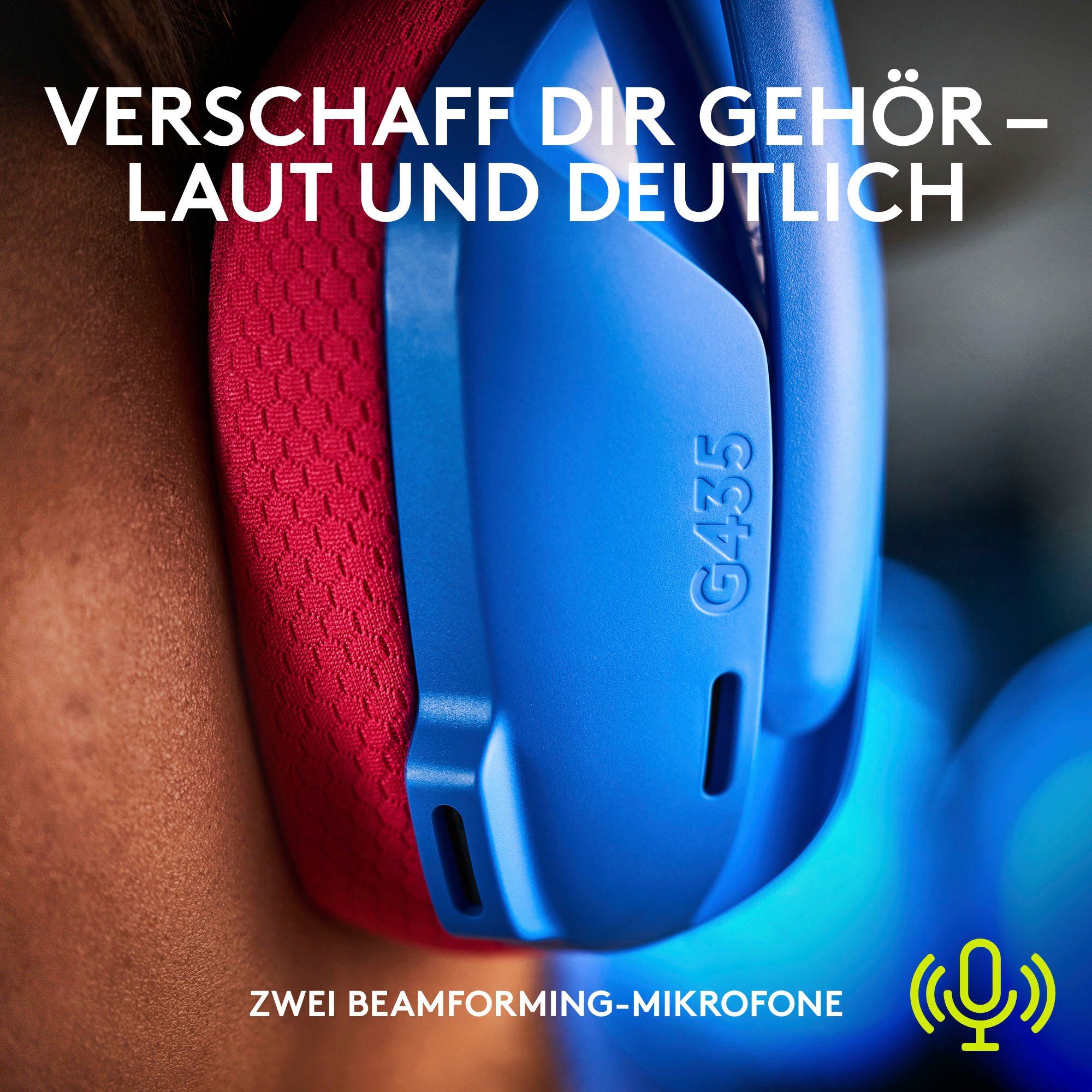 Logitech G G435 LIGHTSPEED Wireless-Headset (Bluetooth,18h Akku, Dolby Atmos, PC, PS4, PS5)