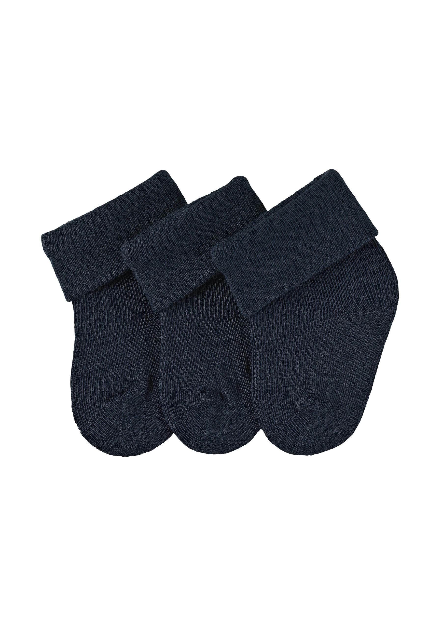 Erstlingssöckchen 3er-Pack uni mit Umschlag