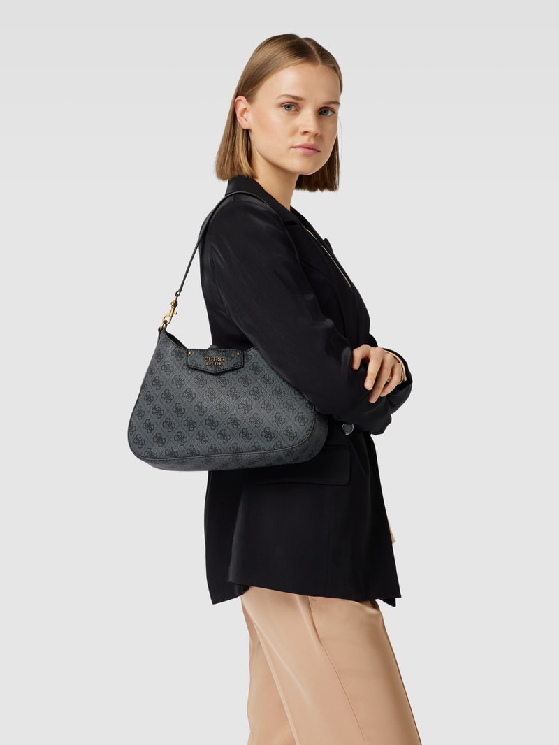 Hobo Bag mit Allover-Print Modell 'BRENTON' in schwarz