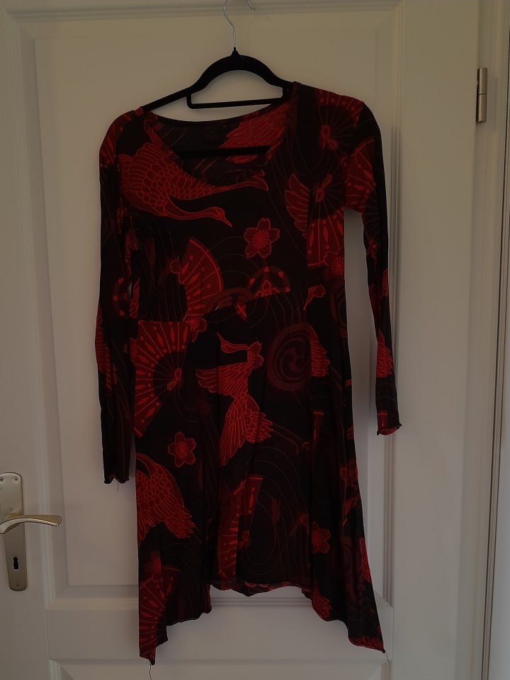 Aller Simplement Kleid in Schwarz/ Rot günstig kaufen 36/38