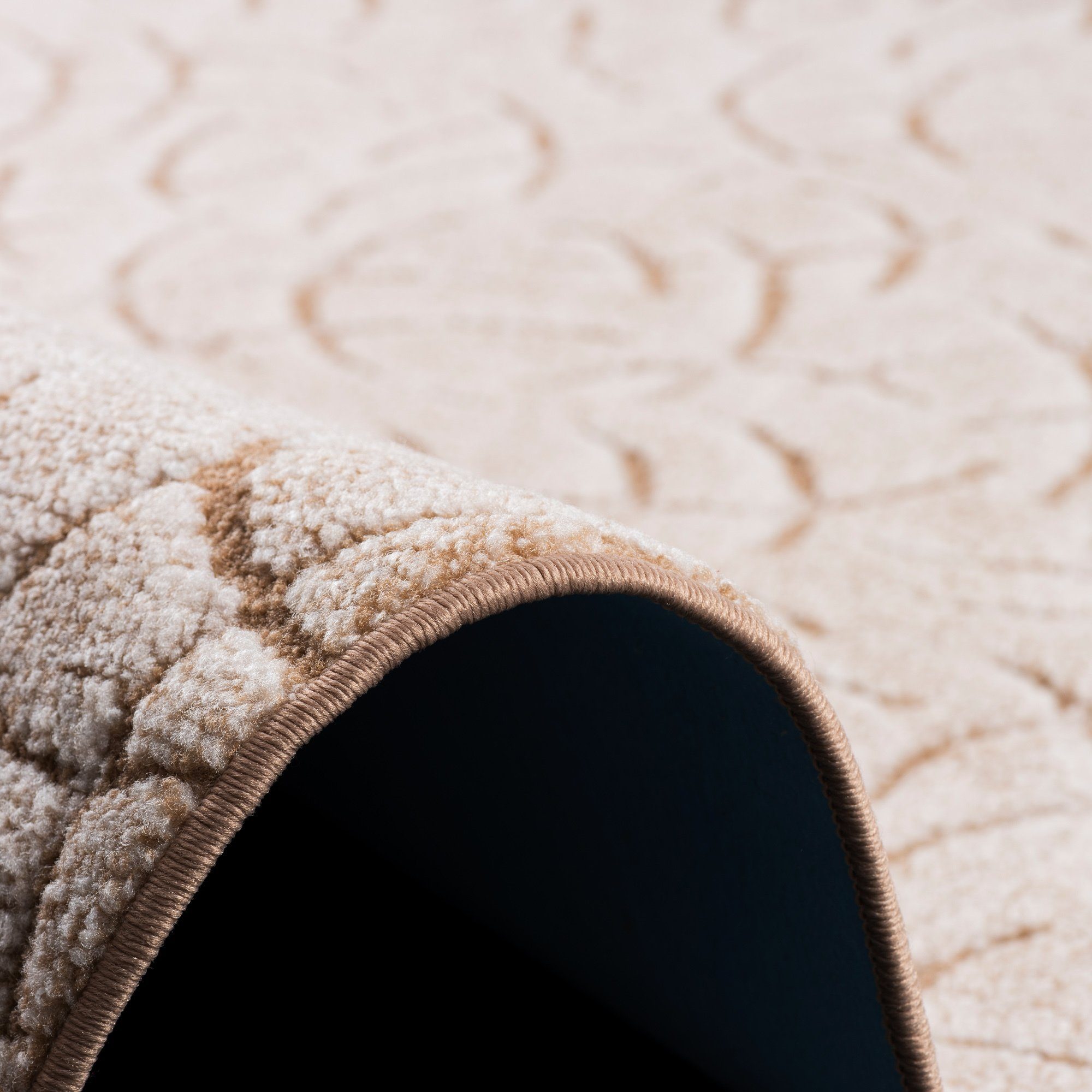 Hochflor-Teppich Konturenschnitt Hochflor Teppich Frieda Rund, Snapstyle, Rund, Höhe: 10 mm