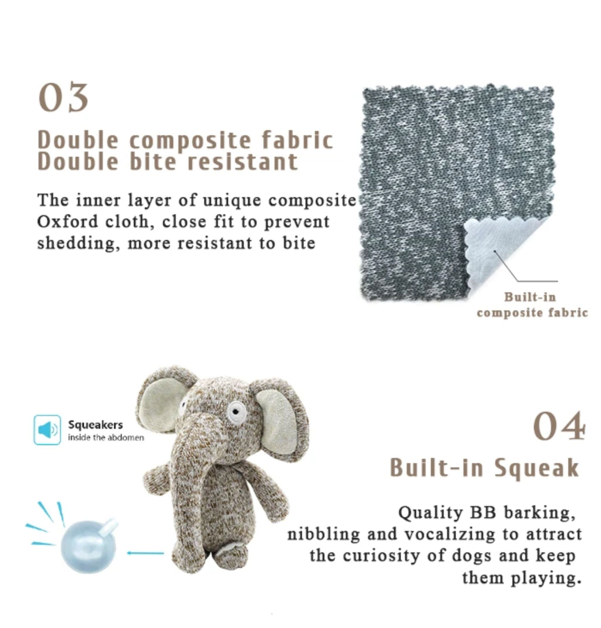 Bäll Kauspielzeug Hunde Stofftier aus robustem Oxford-Textil, reißfest, niedlich, langlebig, robust, strapazierfähig