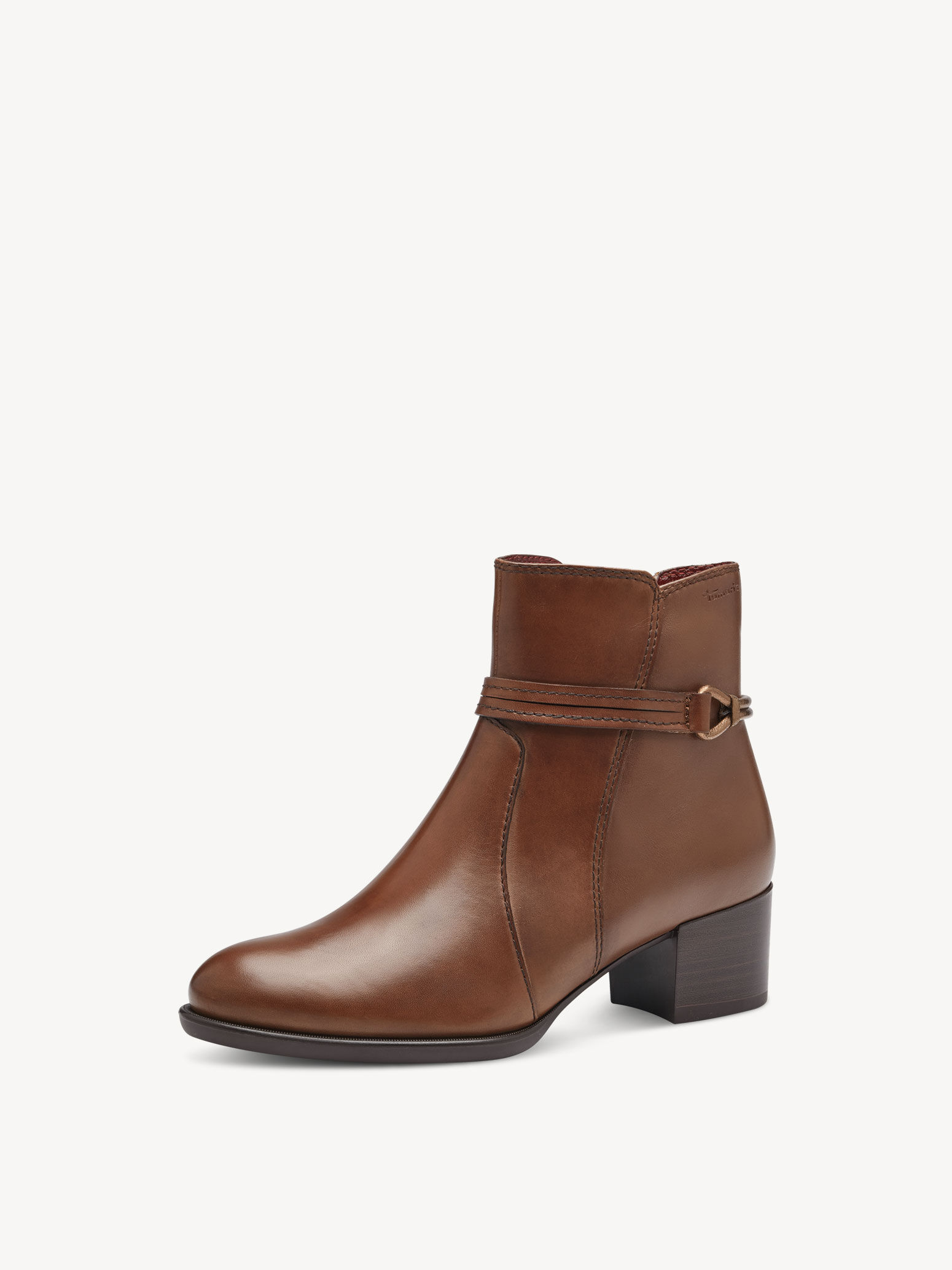 Bottine en cuir - marron