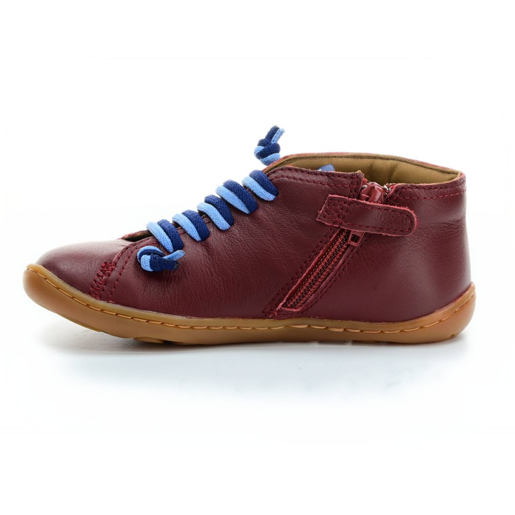 Camper Peu Cami Sella Tie Burgundy (90019-098) K weinrote Mid Cut Barfußschuhe