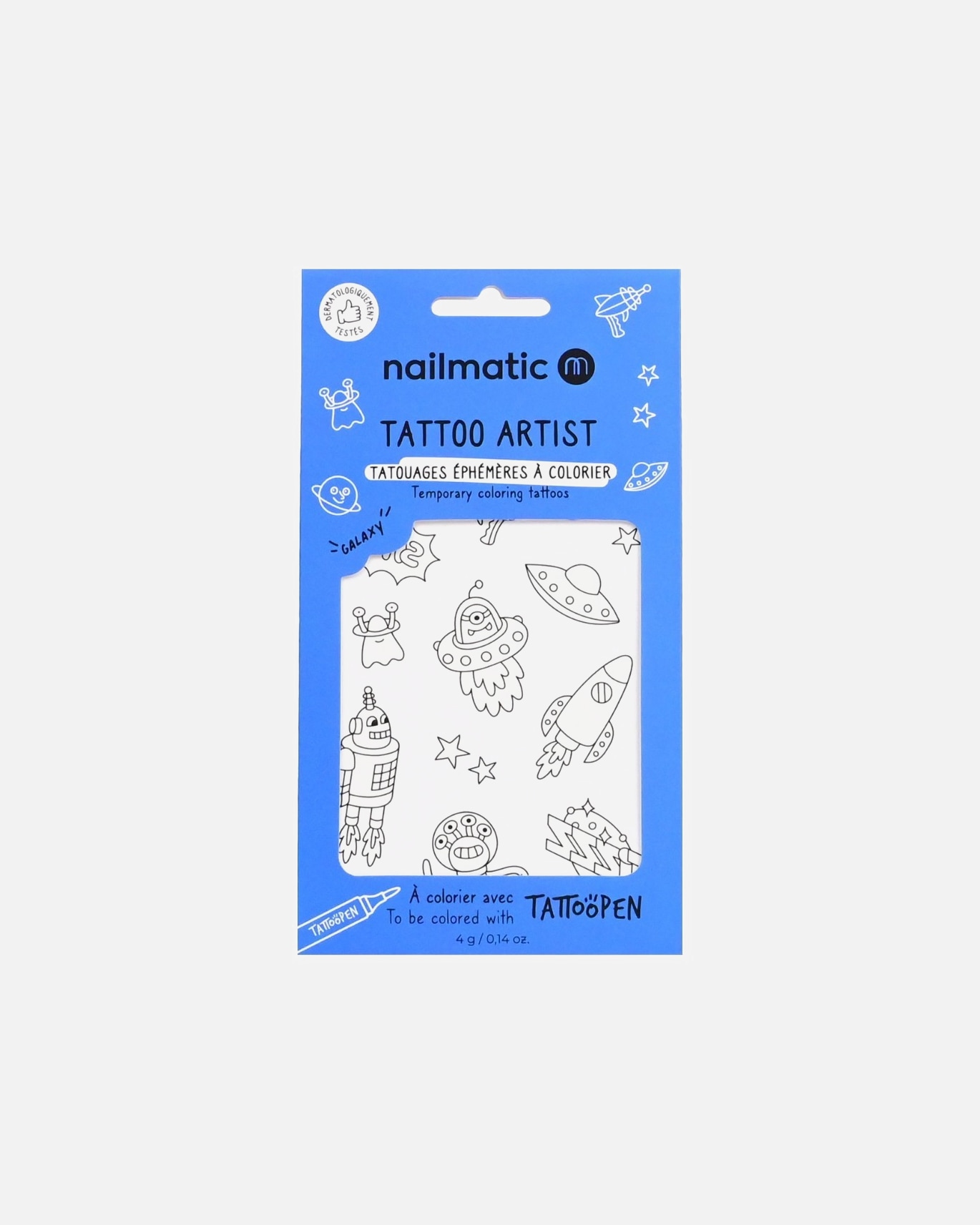 Nailmatic fargeleggingsark for tatoveringer - galakse