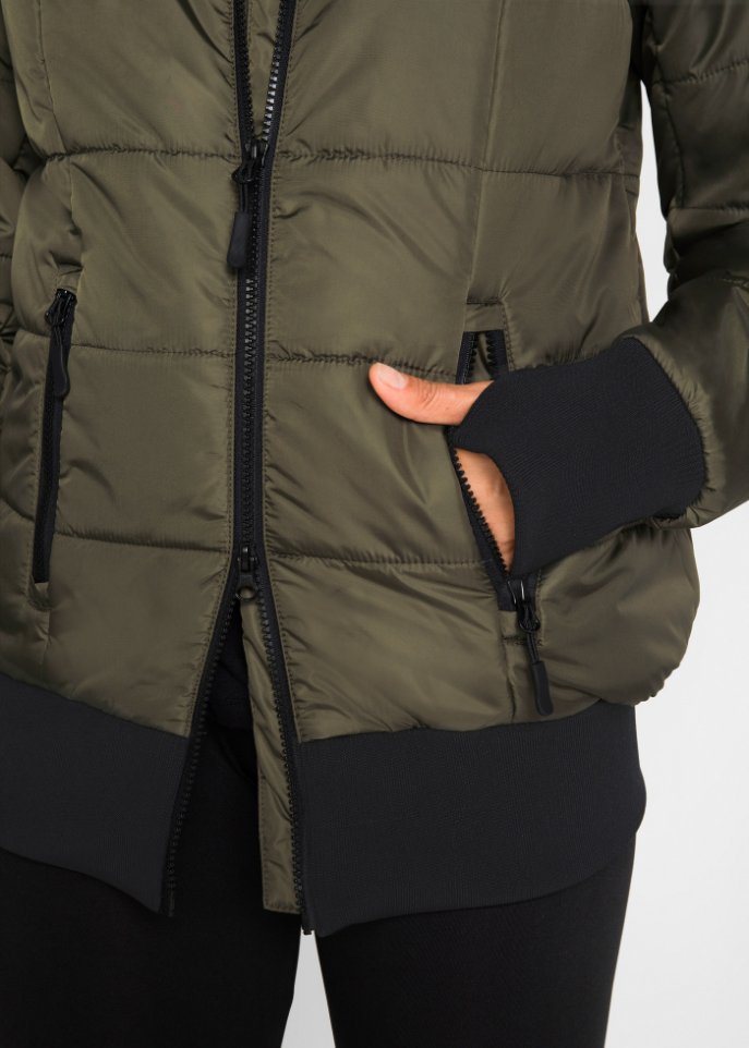 Outdoor-Steppjacke mit bedrucktem Futter