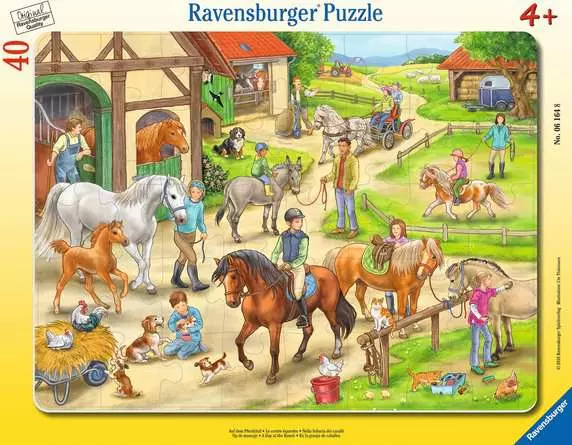 Kinderpuzzle ab 4 Jahren - Auf dem Pferdehof - 40 Teile