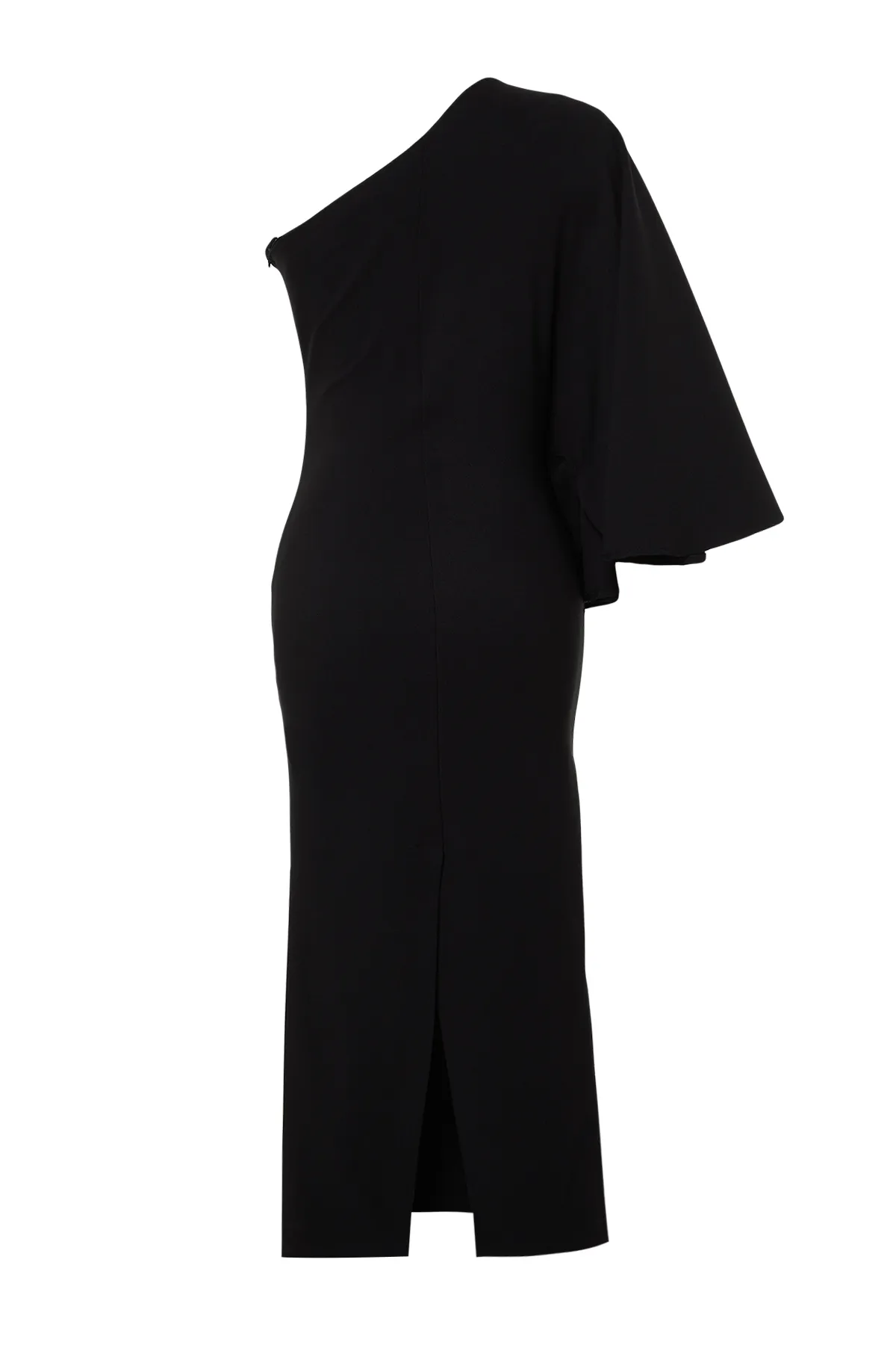 Trendyol Collection  Schwarzes einärmliges Kleid mit asymmetrischem Kragen TPRSS24EL00056
