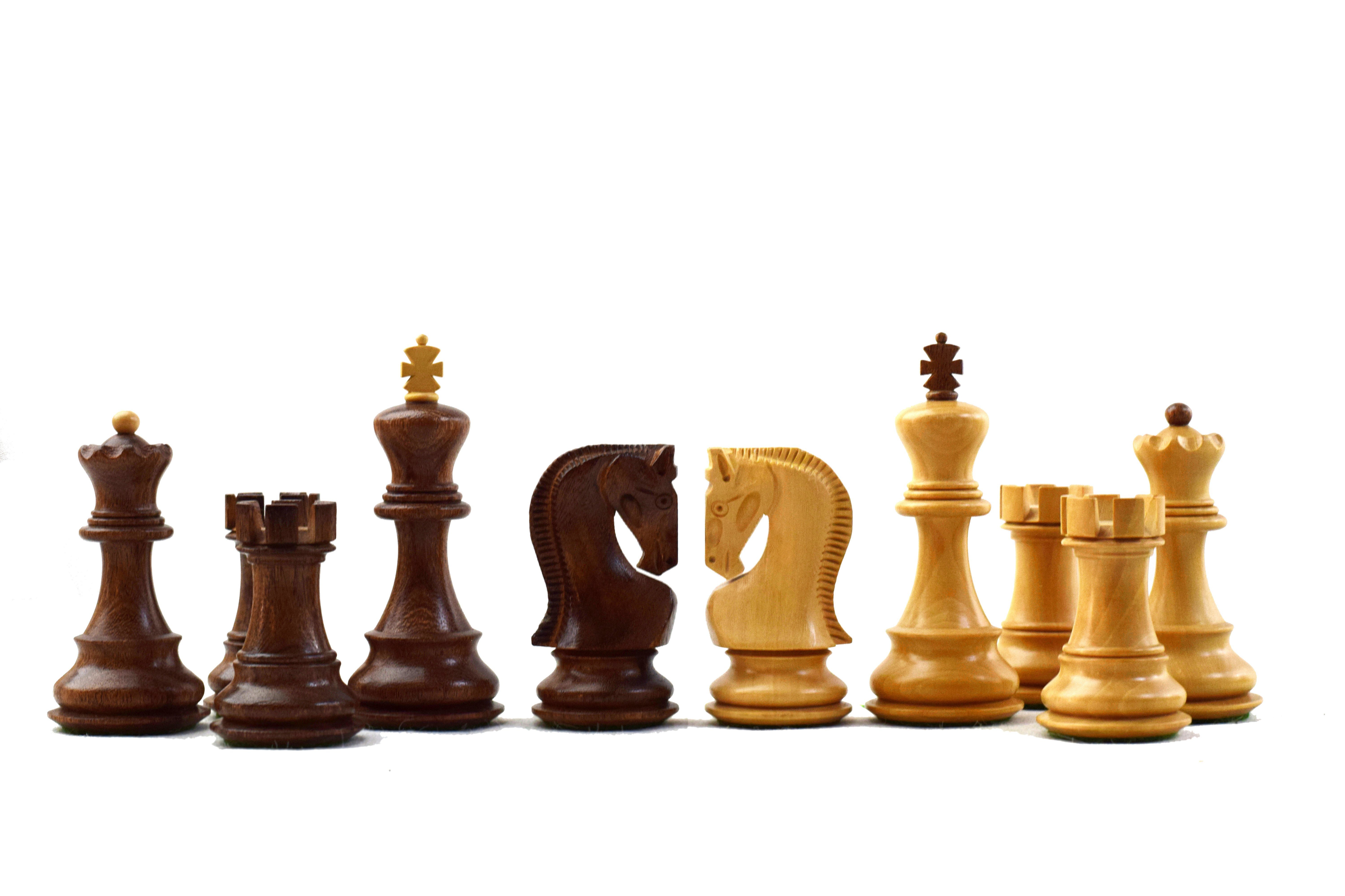 ROOGU Spiel, ROOGU 1959 Zagreb Series Zebra Schachfiguren Set Akazienholz KH 3.75''