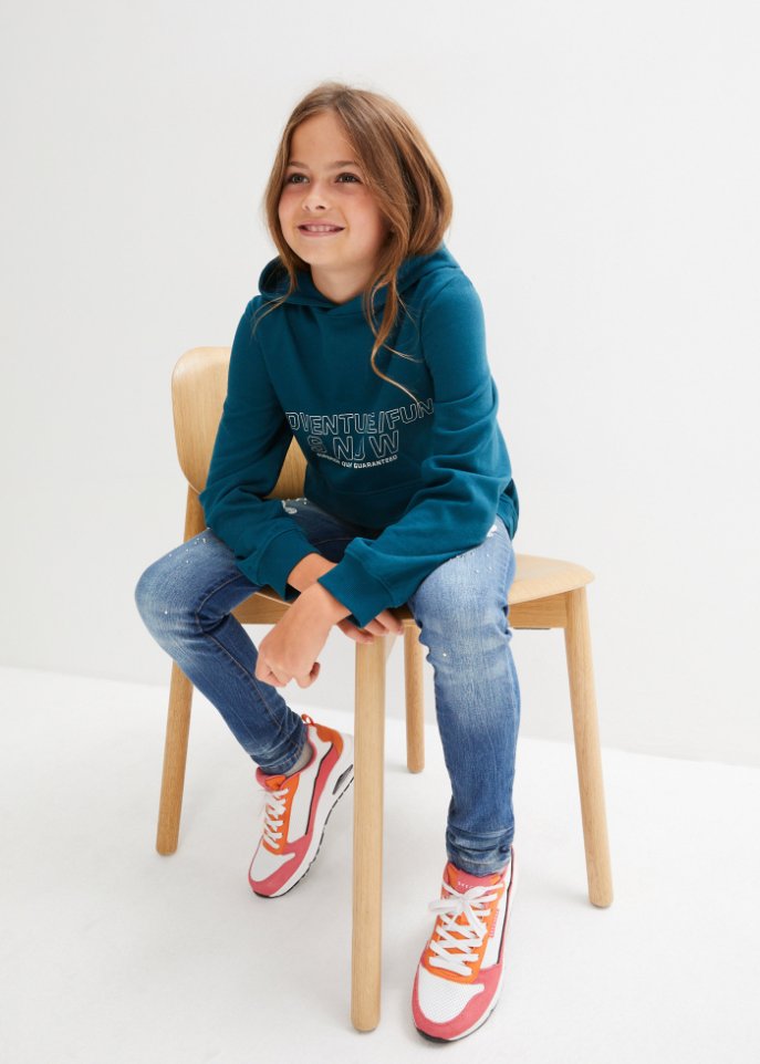 Mädchen Kapuzen-Sweatshirt aus Bio Baumwolle