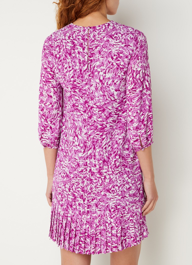 Rochie mini plisată cu imprimeu Hobbs Liana