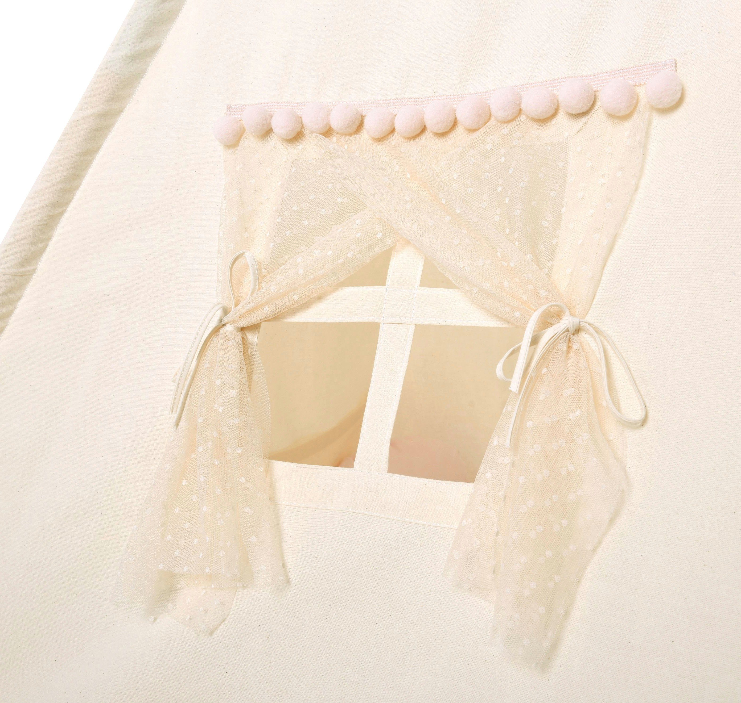 Rainbow Kids Tipi-Zelt Beiger Punkt, Personen: 2 (1 tlg., 3 verschiedene Varianten)