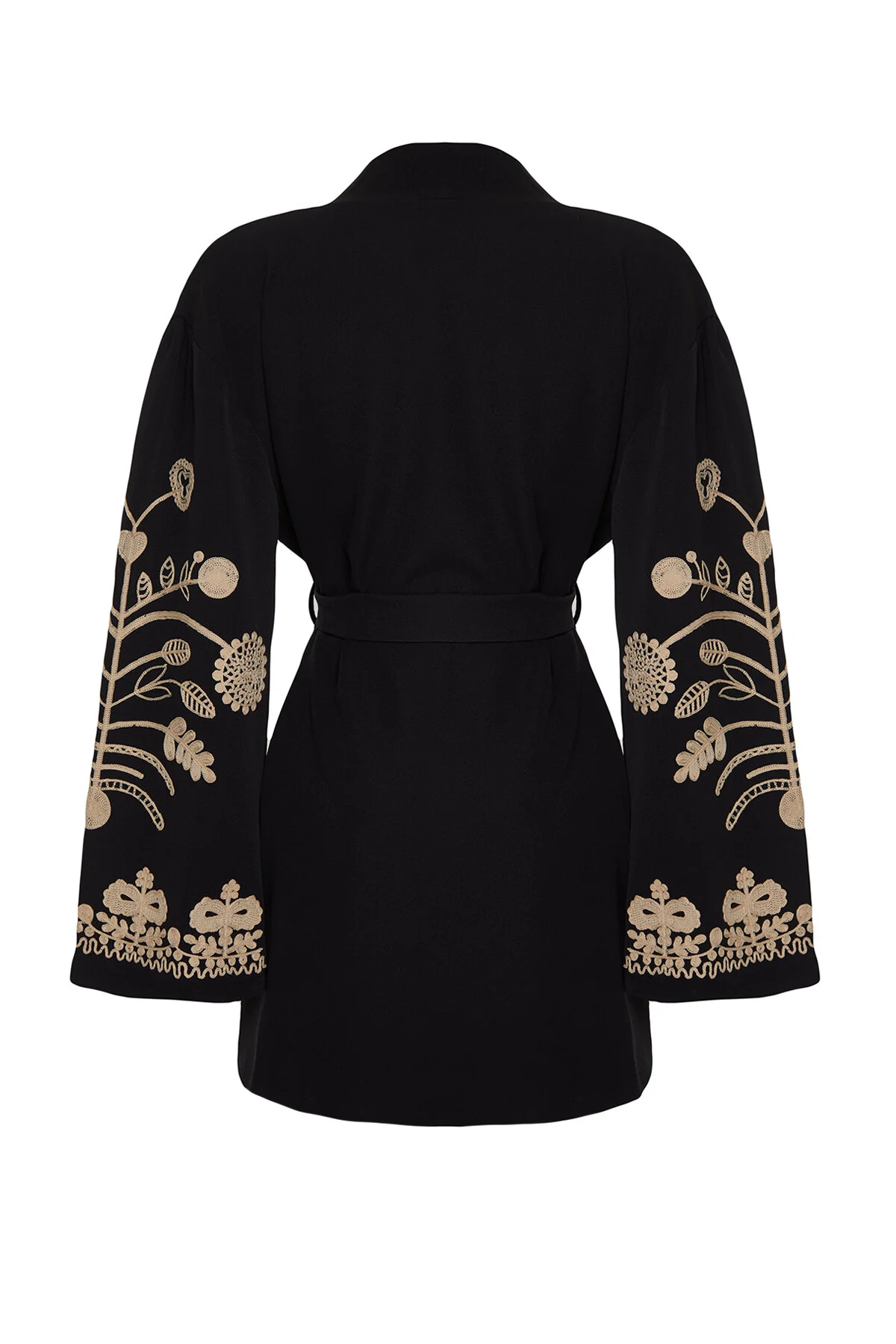 Trendyol Modest  Schwarze gewebte bestickte Mütze & Ferace & Kimono TCTSS24KF00018