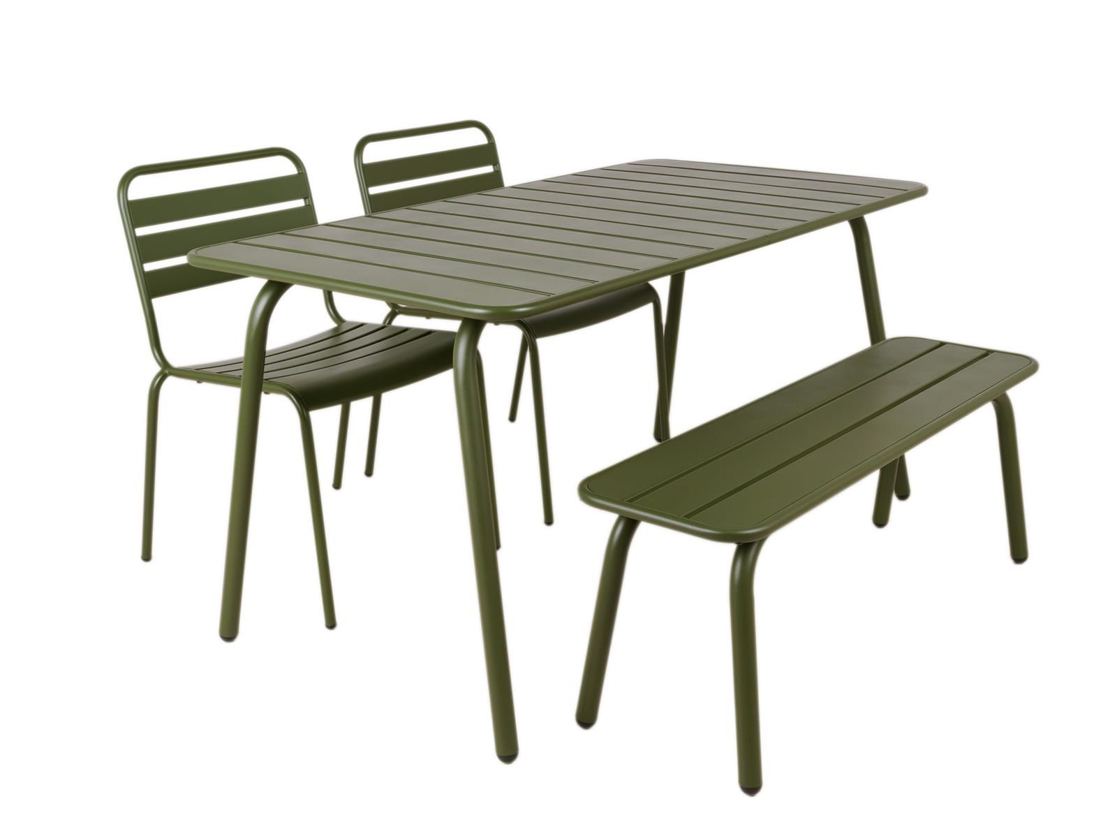 MaximaVida Max 150 cm 4-teiliges Metall-Garten-Set