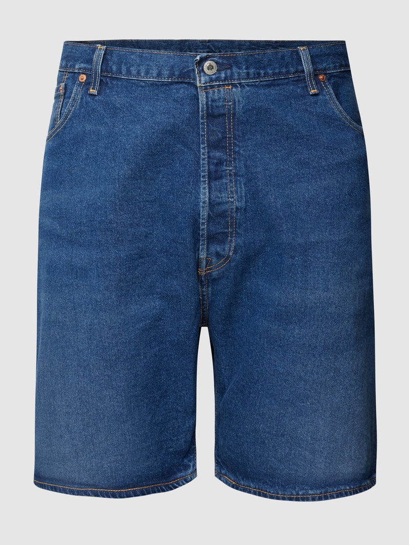 PLUS SIZE Jeansshorts mit Label-Patch Modell 'HEMMED' in jeans