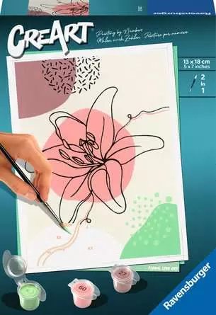CreArt Florale Linien - Malen nach Zahlen für Erwachsene