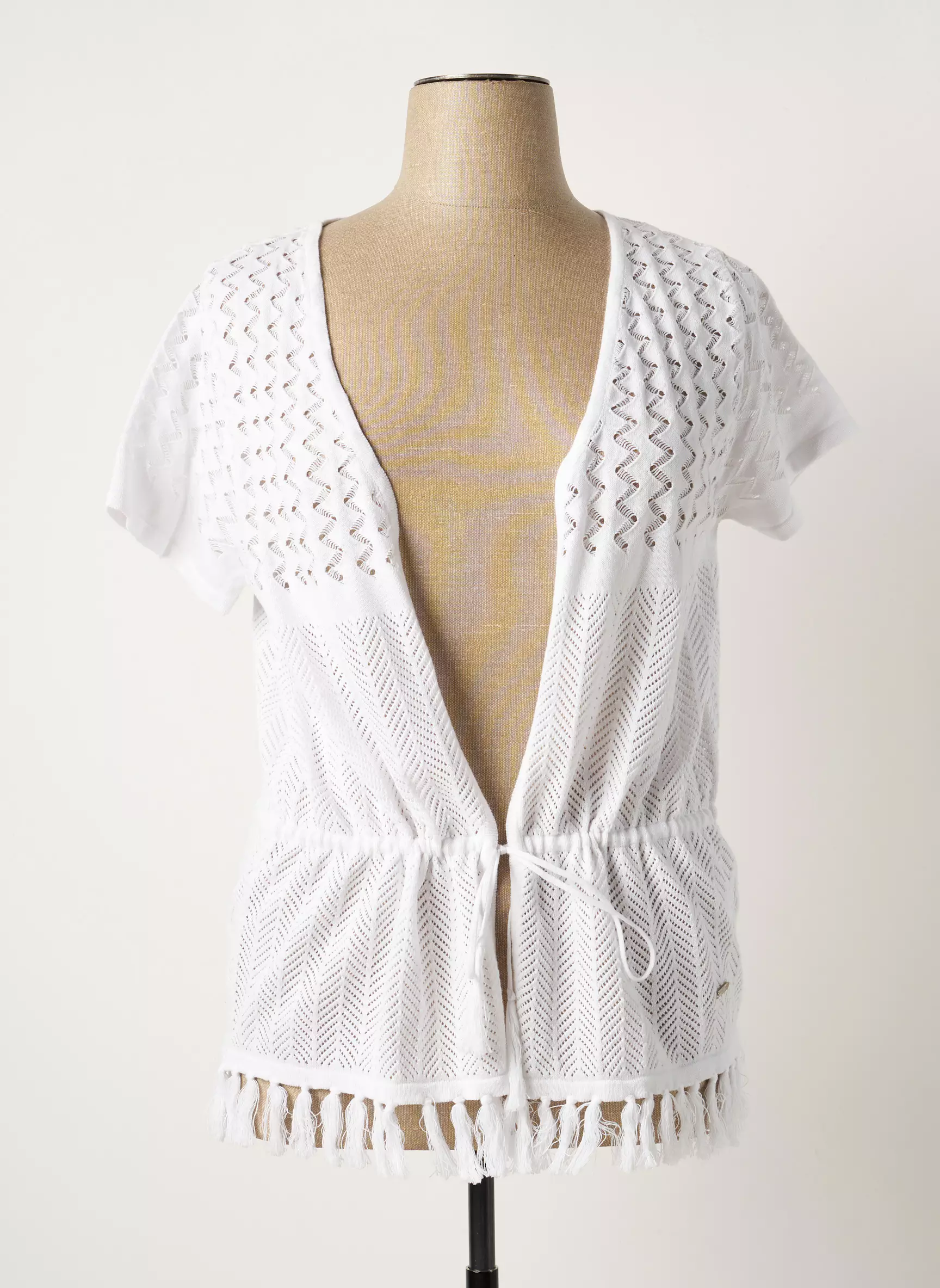 Agathe   Louise Gilets Manches Courtes Femme couleur blanc