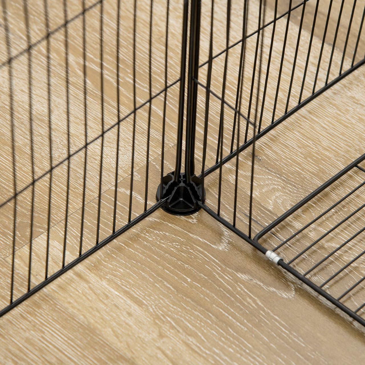 PawHut Kleintierkäfig, Meerschweinchen Gehege DIY Kleintiergehege mit 18 Platten