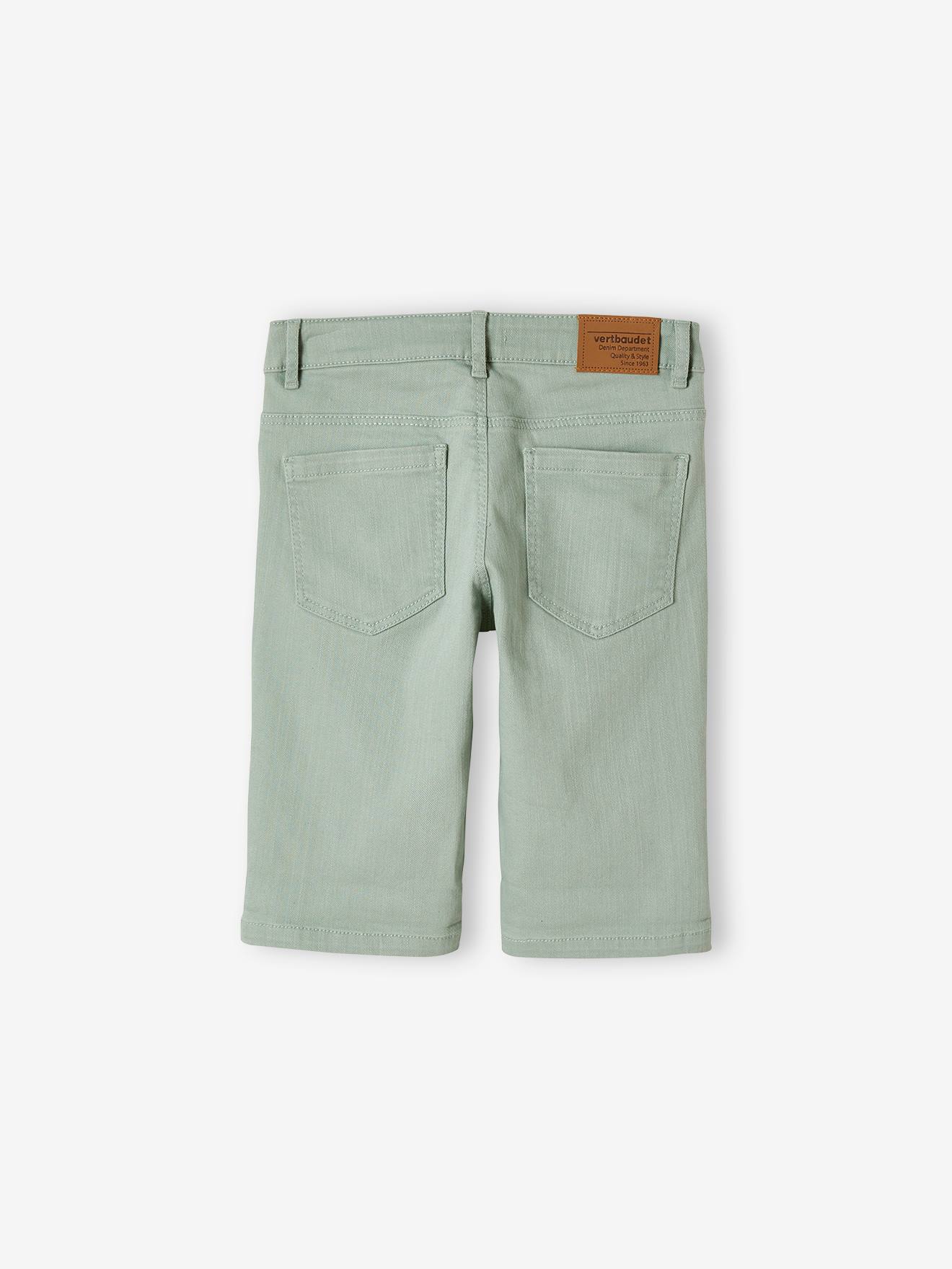 Bermuda couleur garçon en toile bronze