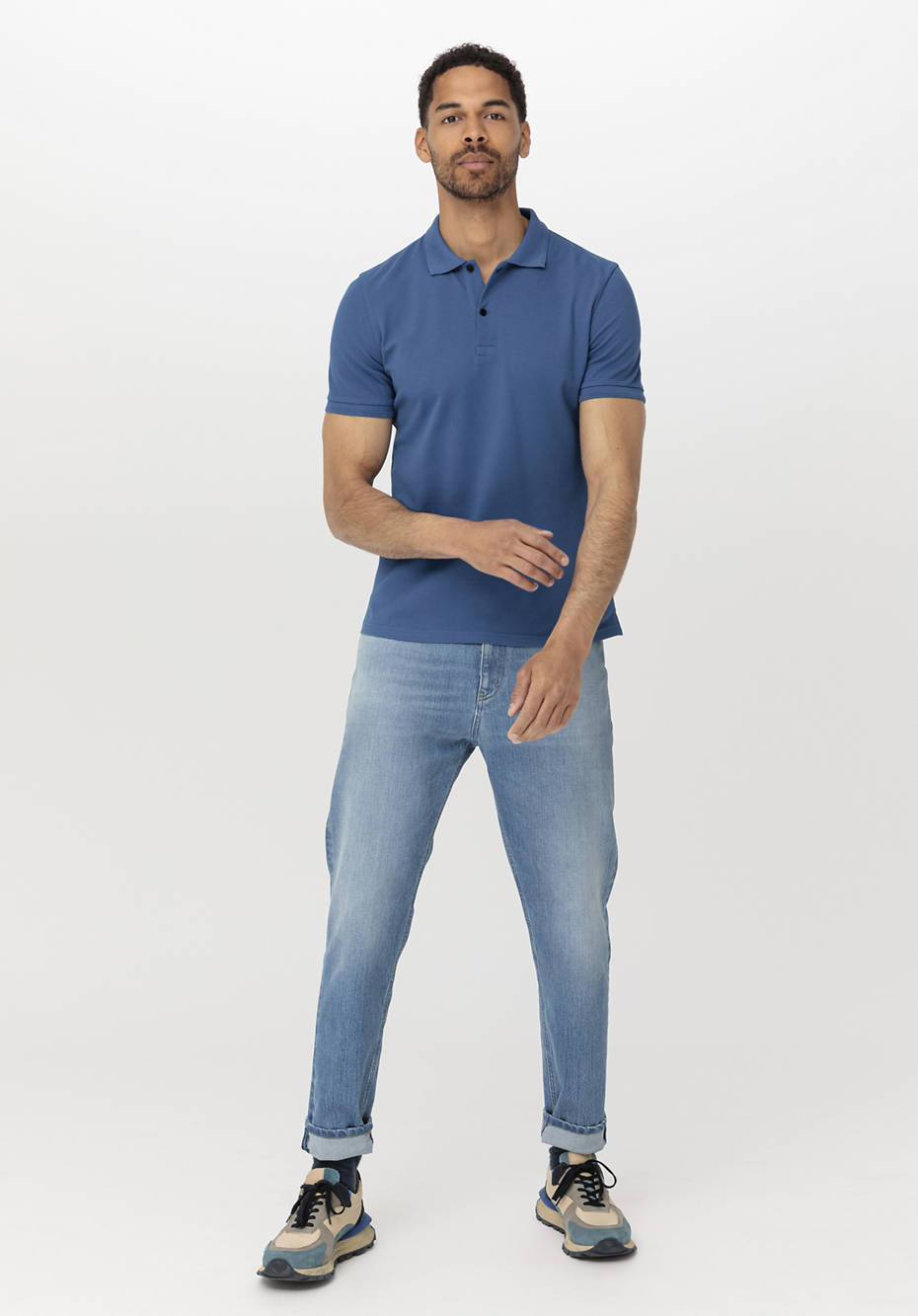 Poloshirt Zwirnjersey aus reiner Bio-Baumwolle
