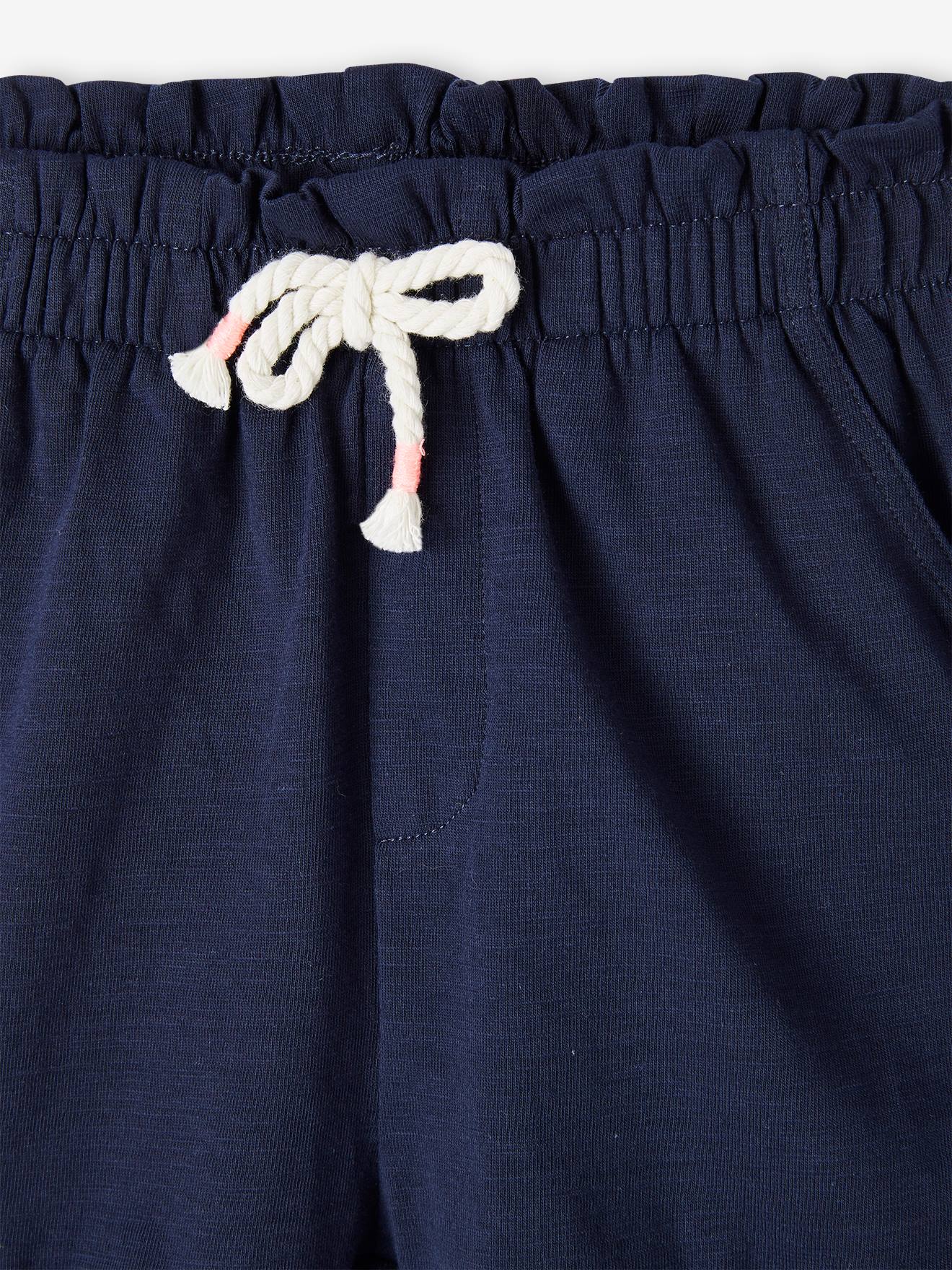 Vertbaudet Mädchen Shorts mit Volants - wollweiß