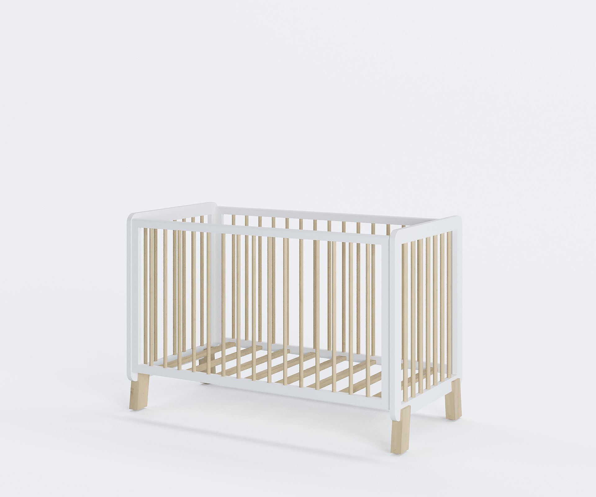 FabiMax Babybett Mondschein, 3-fache Höhenverstellung, umbaubar zum Kinderbett