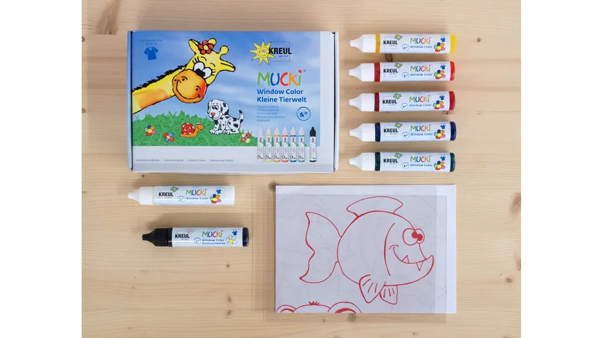 KREUL MUCKI Window Color Set Kleine Tierwelt 150 ml