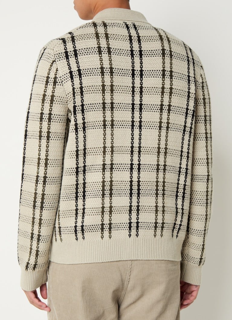 Cardigan gros din satin de la SAMSØE SAMSØE, confecționat dintr-un amestec de lână.