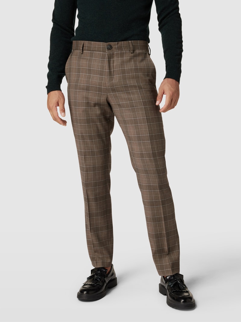Hose mit Tartan-Karo in mittelbraun