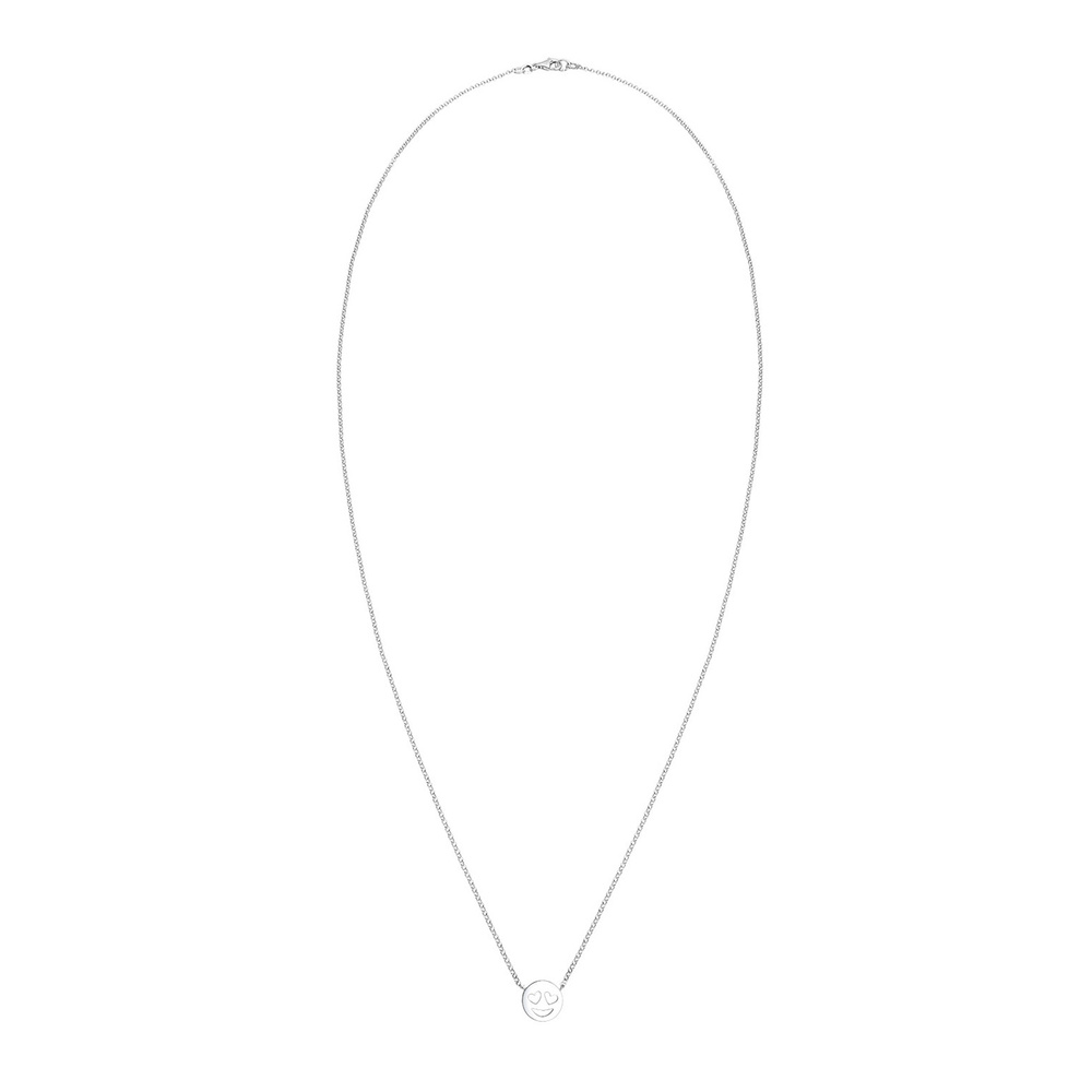 Elli Elli Collier Femme Icône Smile Emoji Heureux - (925/1000) Argent Bijoux