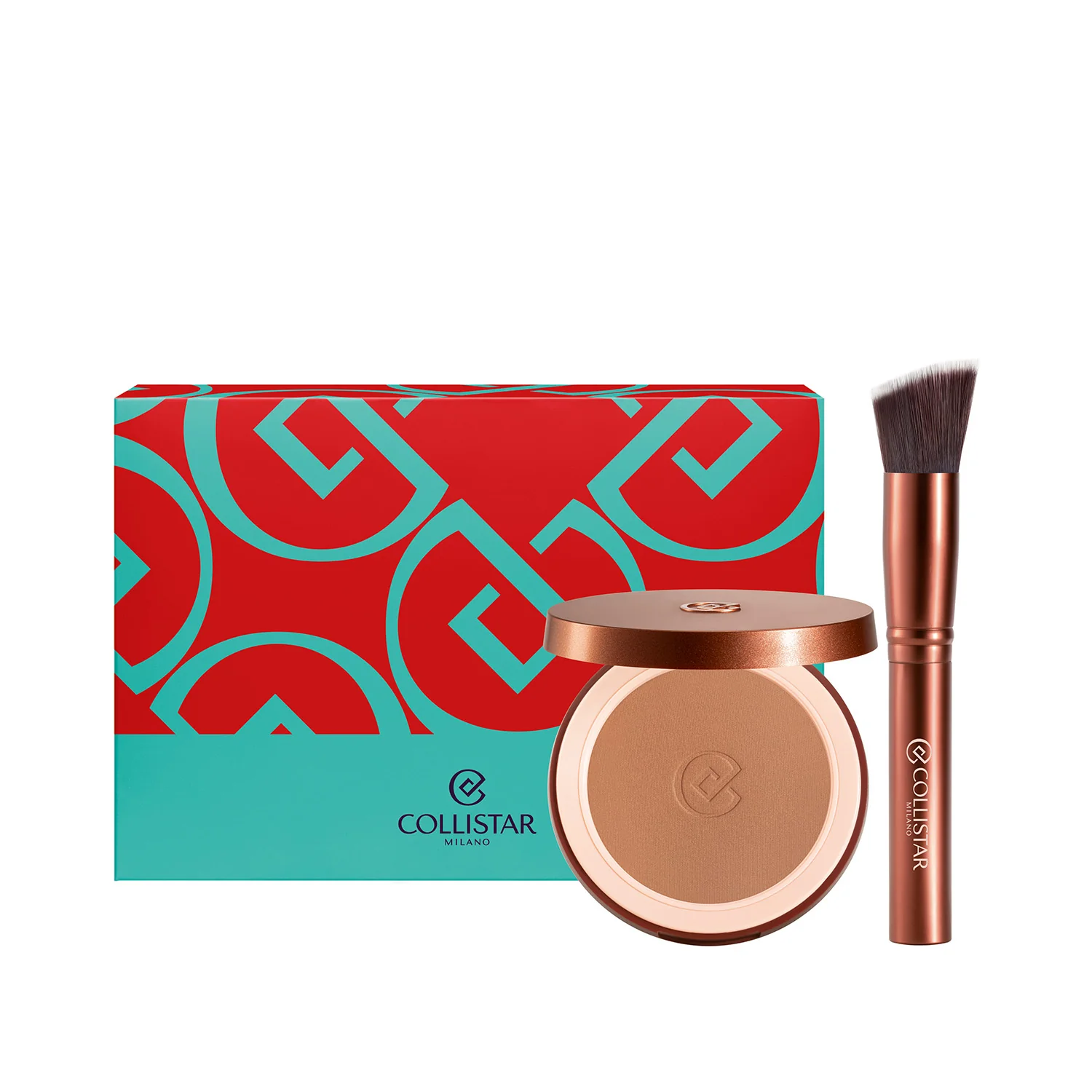 Conjunto de Pó Bronzeador Facial com Efeito Seda - Kit de Maquiagem, Bronzeador