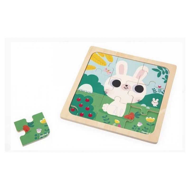 Puzzle Lapin blanc 9 pièces