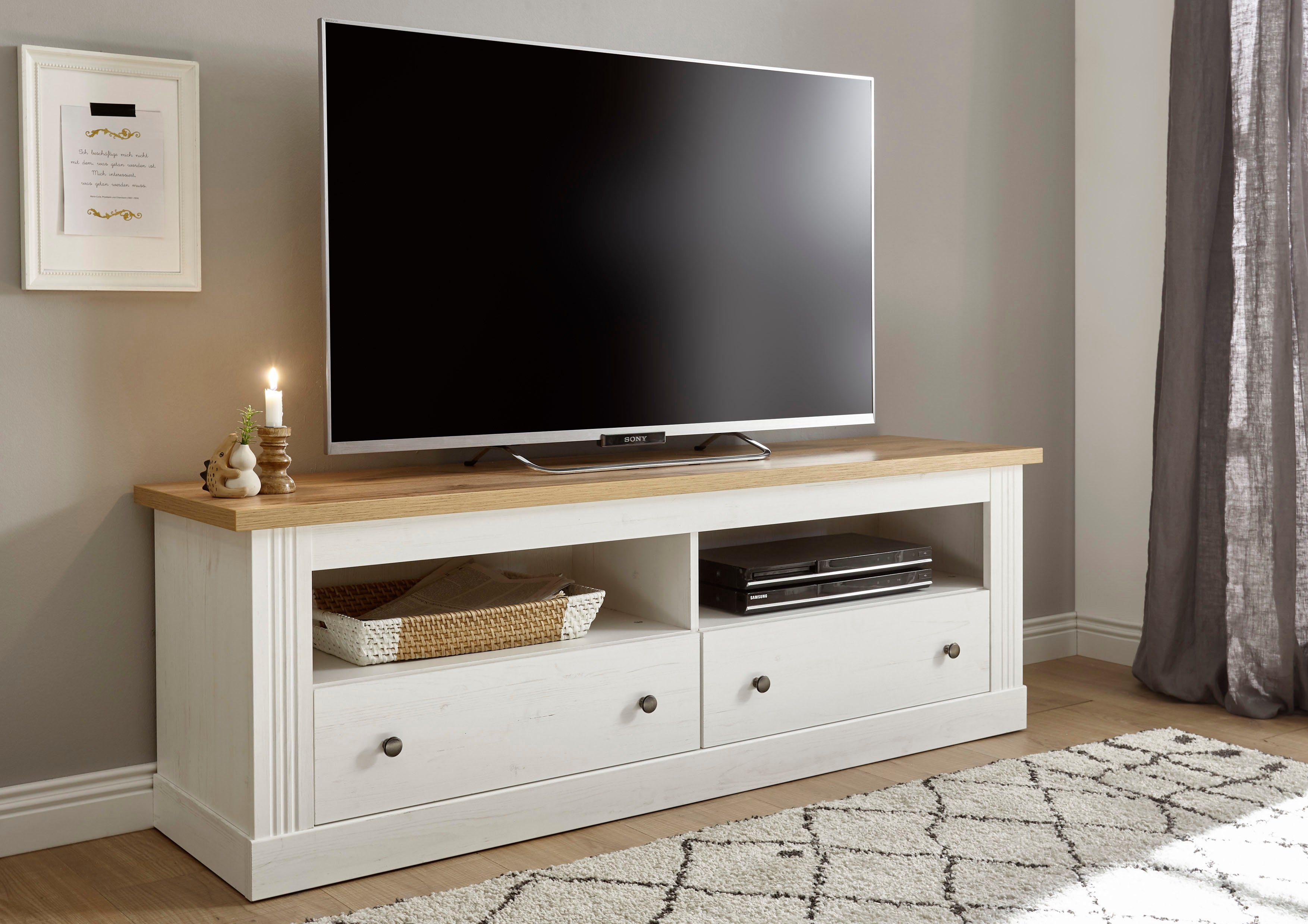Home affaire Lowboard Westminster, Fernsehtisch in romantischem Landhausstil