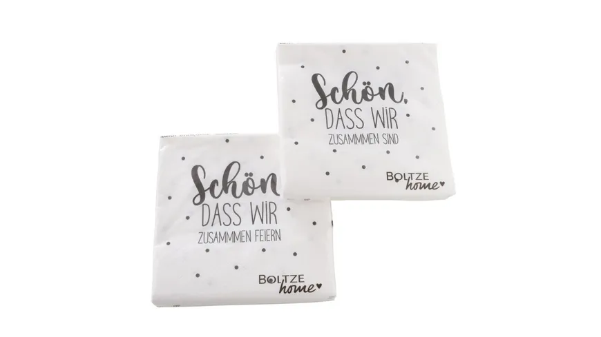 Boltze Servietten Schön schwarz, weiß