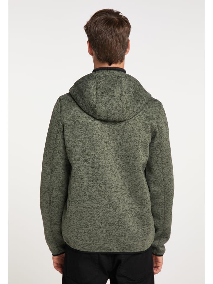 ICEBOUND Strickfleecejacke in Oliv Melange günstig kaufen