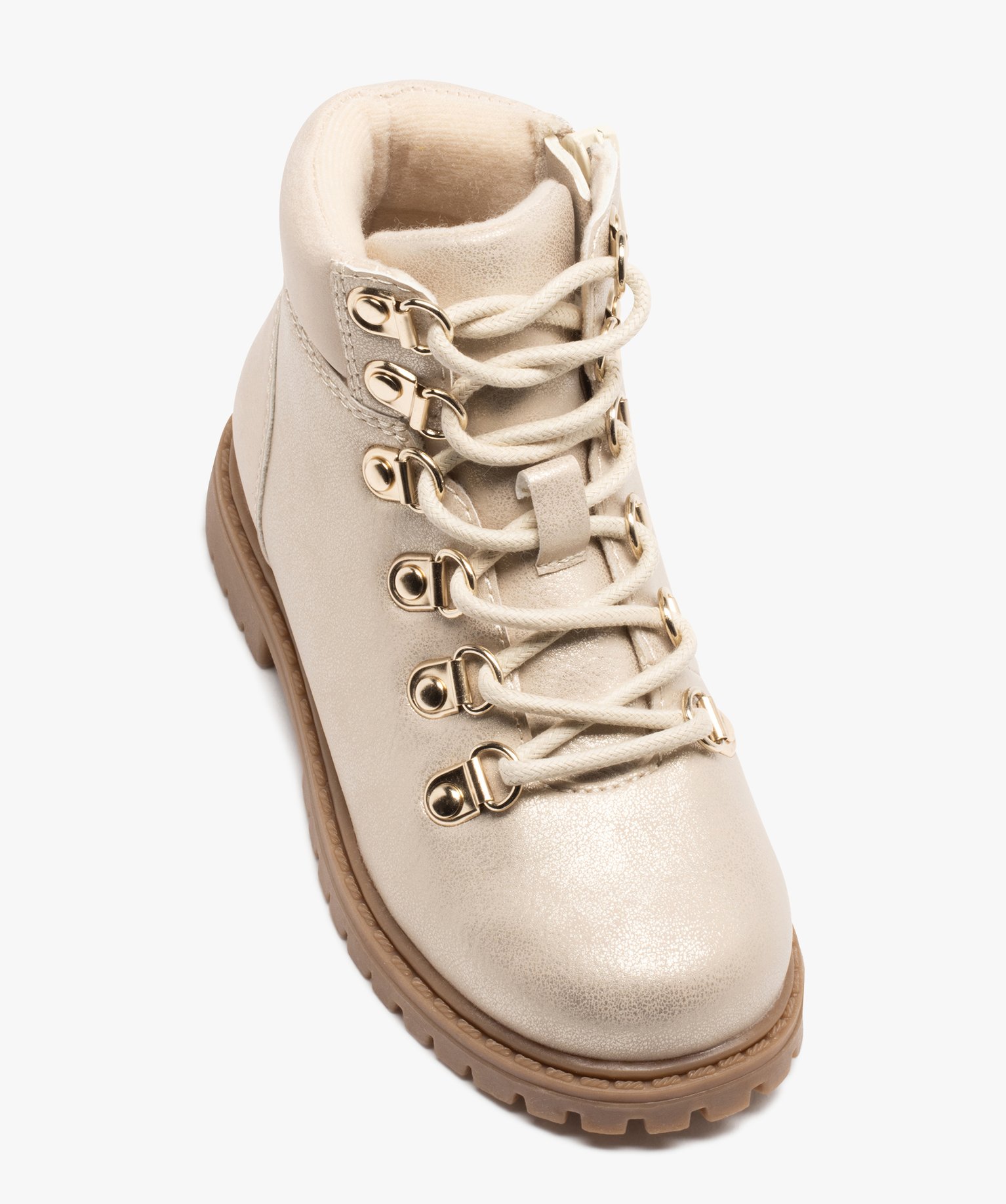 Boots irisées style randonnée fille or | GEMO