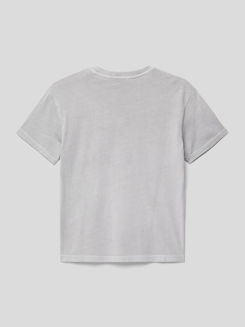 T-Shirt mit Statement-Print in hellgrau
