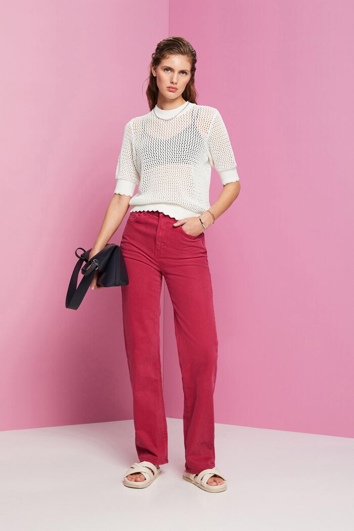 Hose mit hohem Bund und geradem Bein
