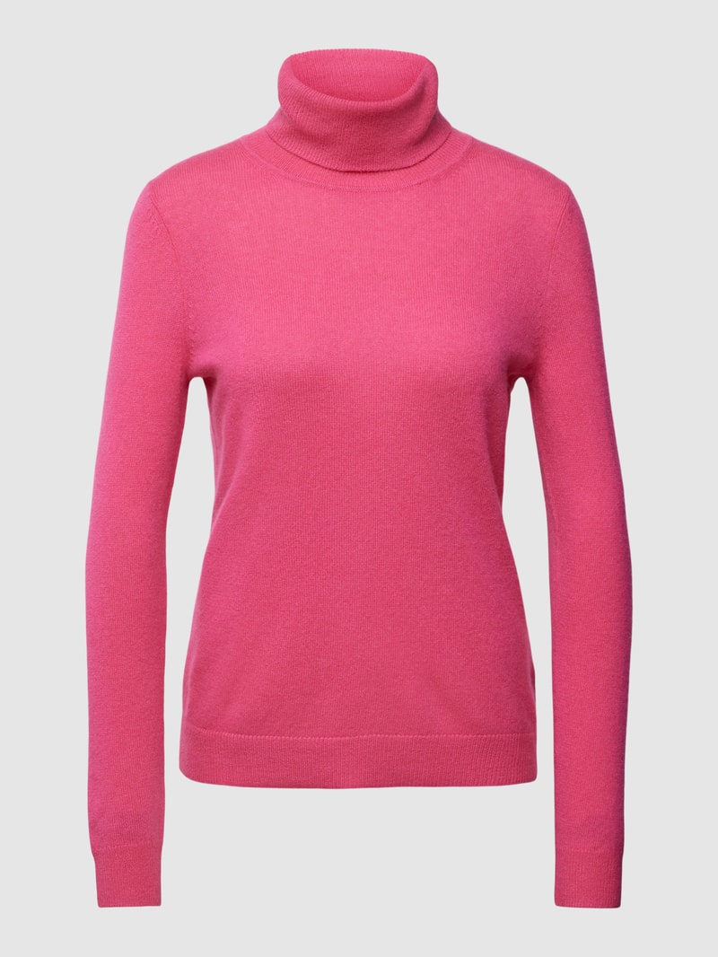 Kaschmirpullover in melierter Optik in pink