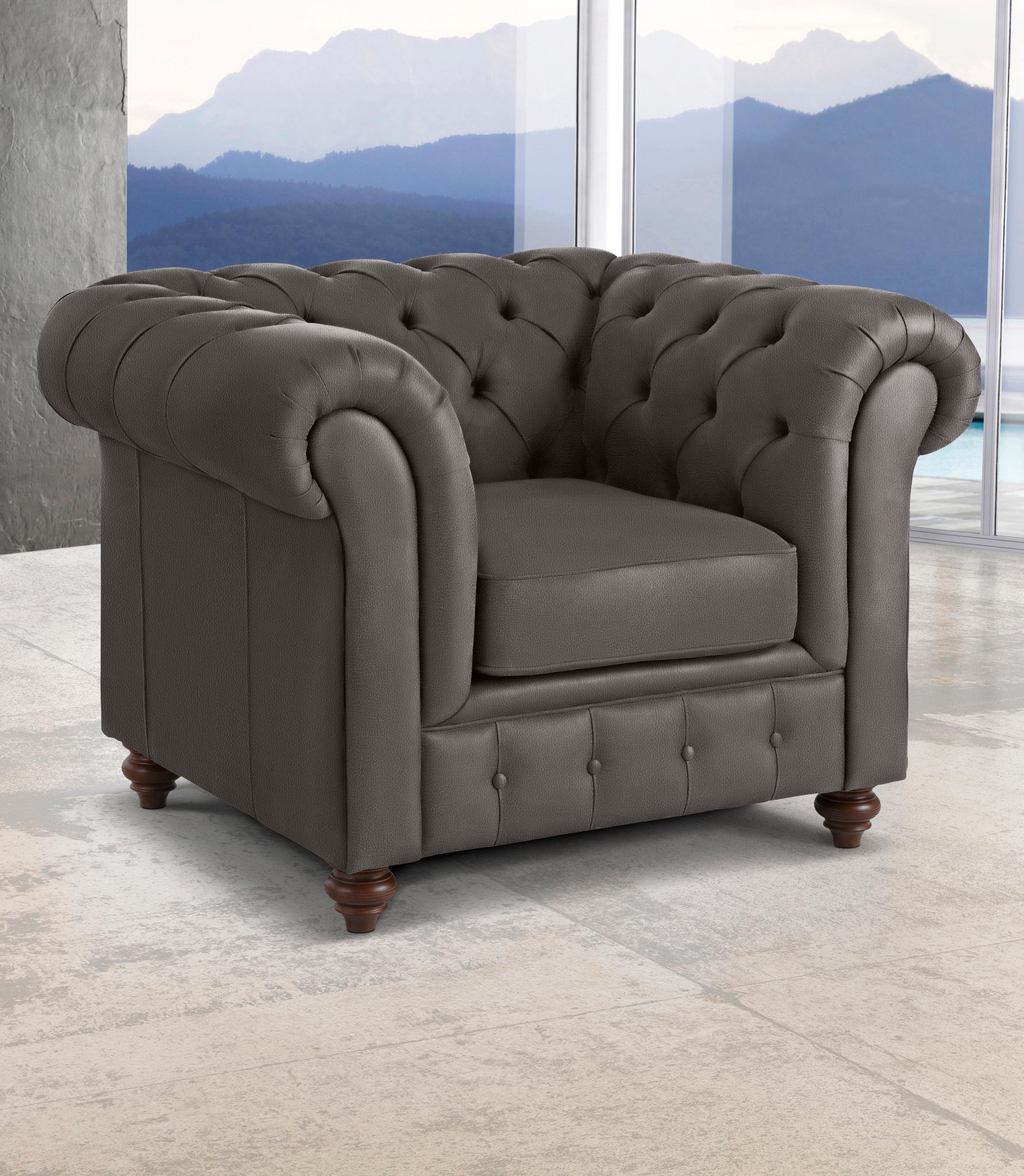Home affaire Sessel Chesterfield, mit Knopfheftung, auch in Leder