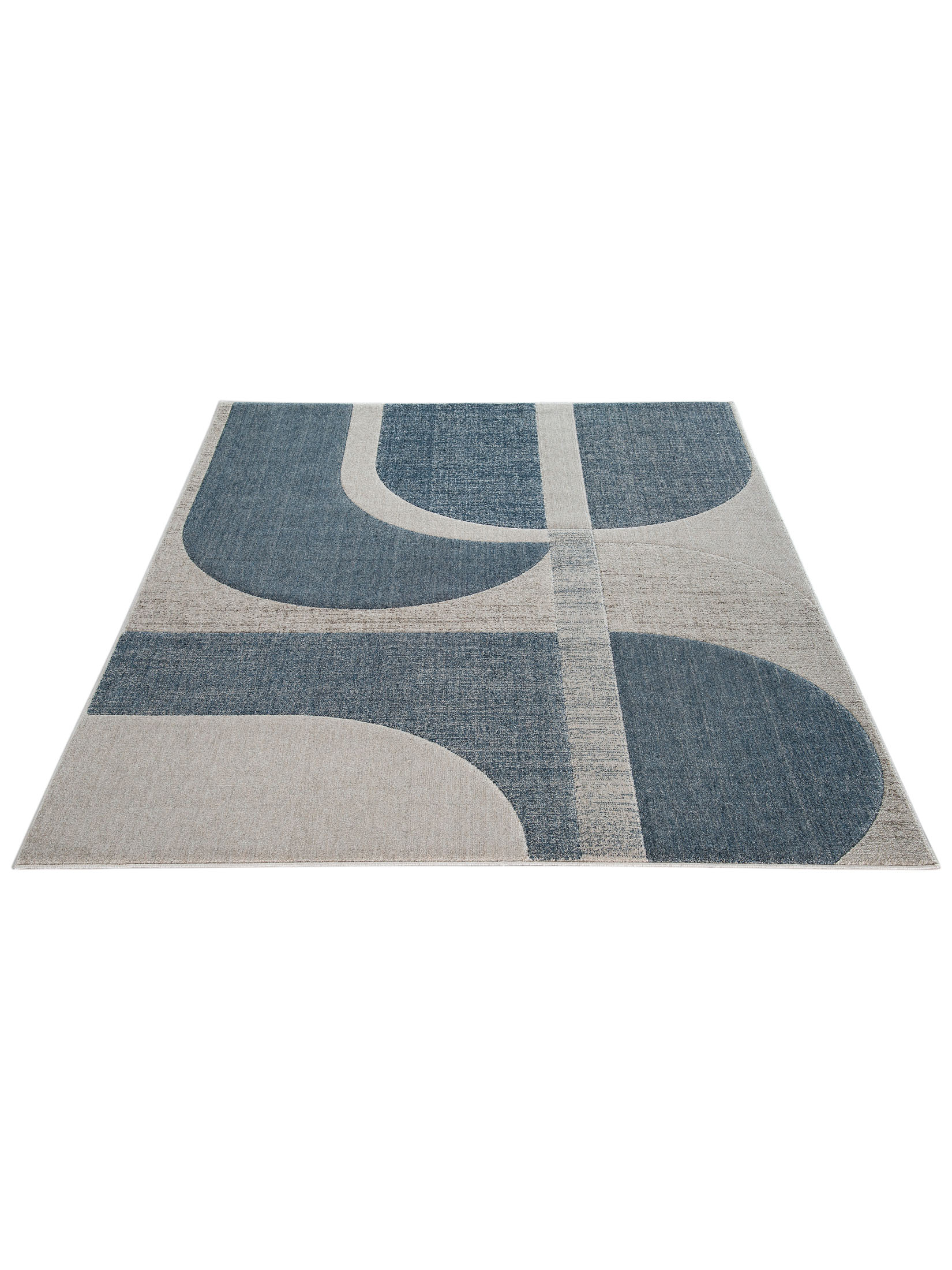 Rockledge Moderner Teppich, Blau-Grau