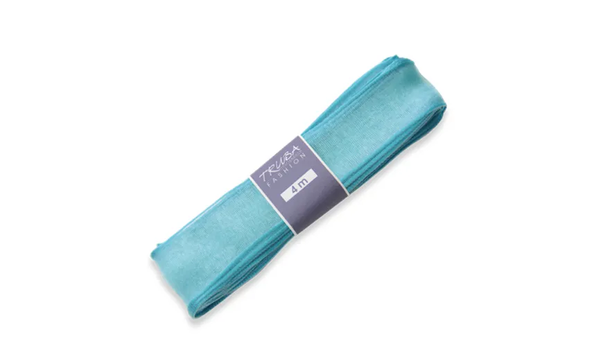 TRUBA Chiffonband mit Draht uni türkies 4 m