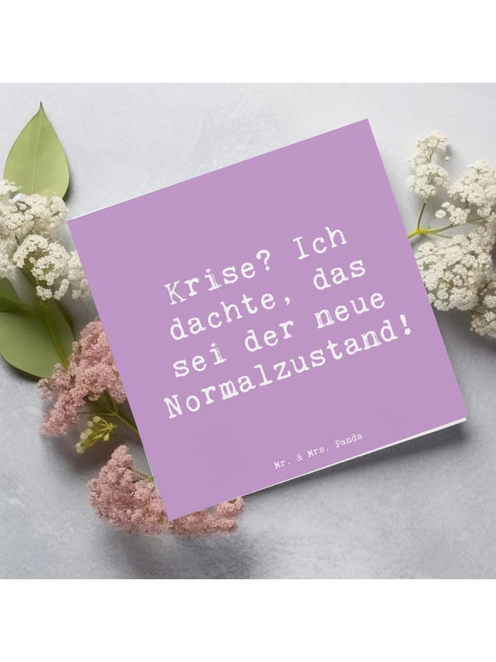 Mr. & Mrs. Panda Deluxe Karte Spruch Gelassenheit in Krisen mit ... in Lavendeltraum günstig kaufen onesize