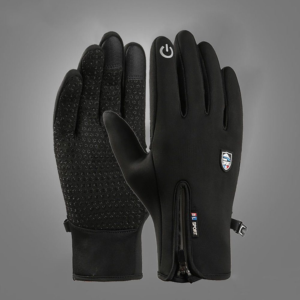 Deliana.home Fleecehandschuhe Warme Winterhandschuhe Winddicht,Touchscreen Handschuhe (1 Paar Winterradhandschuhe) rutschfestem Design,Futter zum Wandern Fahren Klettern Reiten Fahrrad