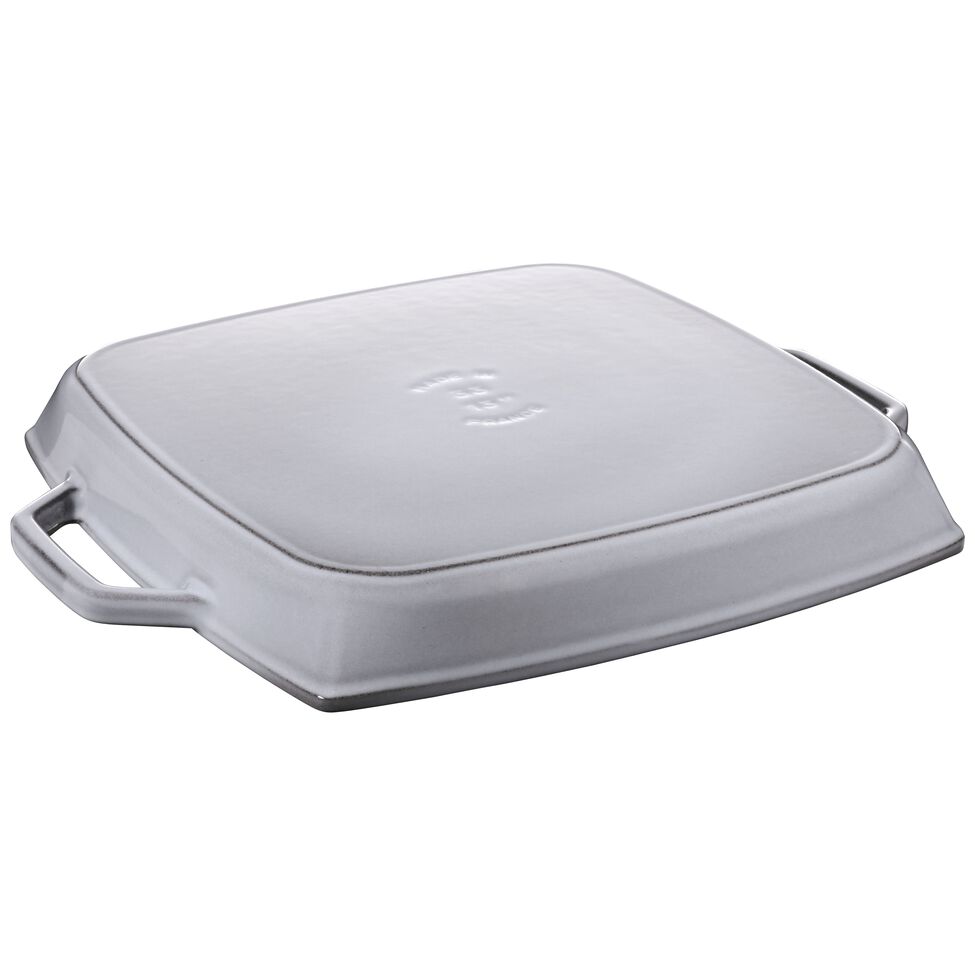 Grillpfanne 33 x 33 cm, Gusseisen, Graphit-Grau